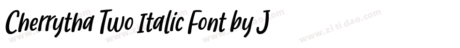 Cherrytha Two Italic Font by Jasm-7NTypes字体转换